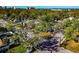 Scenic aerial view of a residential area, highlighting tree-lined streets and surrounding greenery at 2021 Central Ave, Sarasota, FL 34234
