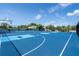 Full basketball court ready for a pick-up game features a bright blue playing surface and well-maintained hoops at 2207 Holyoke Ave, Bradenton, FL 34207