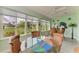 Bright Florida room with table and chairs, perfect for relaxing and enjoying the view at 3009 Live Oak Ln # 33, Palmetto, FL 34221