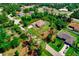 Inviting single-story home with a screened pool, surrounded by lush trees and a well-manicured lawn at 3528 Monday Ter, North Port, FL 34286