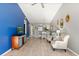 Inviting living space featuring a vibrant accent wall and stylish, comfortable seating at 3605 60Th W St, Bradenton, FL 34209