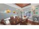 Dining room featuring light blue walls and a natural wood ceiling at 4941 Commonwealth Dr, Sarasota, FL 34242