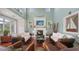 Bright and airy living room featuring a decorative fireplace and lots of natural light at 4941 Commonwealth Dr, Sarasota, FL 34242