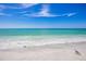 Idyllic beach featuring white sand, gentle waves, and a lone seagull, under a clear blue sky at 619 Bayview Dr, Longboat Key, FL 34228