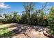 Spacious backyard with mature trees and tropical foliage, offering privacy at 710 Fox St, Longboat Key, FL 34228