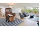 Spacious living area with dining table, comfortable seating, and large windows with scenic views at 100 Sands Point Rd # 225, Longboat Key, FL 34228
