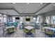 Community clubhouse interior with casual dining area and comfortable seating with stylish décor at 12130 Seabrook Ave, Bradenton, FL 34211
