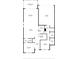 Detailed first floor plan showcasing layout of kitchen, living room, bedroom, and garage at 12130 Seabrook Ave, Bradenton, FL 34211