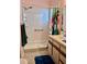 Clean bathroom with step-in shower, grab bar, modern vanity and towel bar, ideal for accessibility at 3608 67Th Street Ct W, Bradenton, FL 34209