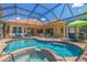Inviting pool and spa area with an open patio perfect for entertaining or relaxing outdoors at 8004 River Preserve Dr, Bradenton, FL 34212