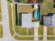 Overhead shot of a home with a fenced backyard and above-ground swimming pool at 8798 Herbison Ave, North Port, FL 34287