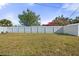 Spacious backyard featuring a well-maintained lawn and privacy fence, perfect for outdoor activities at 8798 Herbison Ave, North Port, FL 34287