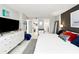 Serene main bedroom featuring a large dresser, modern ensuite, and spacious walk-in closet at 101 S Gulfstream Ave. # 9C, Sarasota, FL 34236