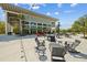 Community center featuring spacious outdoor seating areas with modern furniture and expansive landscaping at 11221 Gallatin Trl, Parrish, FL 34219