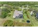 Beautiful home with lush landscaping, screened-in lanai, and a trampoline, surrounded by mature trees and greenery at 22354 Panther Loop, Bradenton, FL 34202