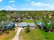 Aerial view of the property featuring a large yard and neighborhood at 2361 Rose St, Sarasota, FL 34239