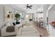 Open floor plan featuring a living room, kitchen and dining space at 4624 Blue Marlin Dr, Bradenton, FL 34208