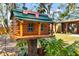 Unique log cabin style mailbox adding a touch of rustic charm to the home's exterior at 6811 6Th W St, Bradenton, FL 34207