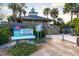 Nokomis Beach entrance with refreshments and restrooms and wooden steps leading up to the beach at 826 Oak Briar Ln, Osprey, FL 34229