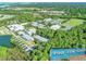 Aerial shot of Pine View School featuring athletic fields, tennis courts, and modern educational facilities at 826 Oak Briar Ln, Osprey, FL 34229