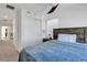 This bedroom is bright and airy, and features a closet for storage at 8612 Lunar Skye St, Sarasota, FL 34241