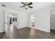 Stylish main bedroom with adjacent kitchen and renovated bathroom at 2039 Kai Dr, Sarasota, FL 34231