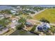 Aerial view of home and water canal at 4406 17Th W St, Palmetto, FL 34221