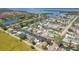 Wide aerial of a waterfront community with homes along canals with access to Tampa Bay at 4406 17Th W St, Palmetto, FL 34221