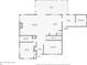 First floor plan of the home including living room, kitchen, dining room, and one bedroom at 4406 17Th W St, Palmetto, FL 34221