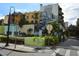 Colorful street view featuring architectural details and public art in an urban setting at 446 Burns Ct, Sarasota, FL 34236