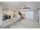 Spacious garage with high ceilings, storage and access to additional space at 5910 Majestic Way, Palmetto, FL 34221
