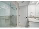Bathroom featuring tiled shower and vanity sink at 6387 Shalimar St, Port Charlotte, FL 33981