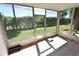 Enclosed patio overlooking a lush green lawn providing a serene outdoor space at 3900 Roxane Blvd # 10A, Sarasota, FL 34235