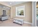 Hallway with exterior access, bench and view to the living room at 111 Faubel St, Sarasota, FL 34242