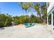 Pathway leading to a secluded, lush outdoor space at 111 Faubel St, Sarasota, FL 34242