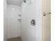 This bathroom features a subway tile shower with tile flooring and a mounted shower head at 111 Faubel St, Sarasota, FL 34242