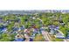 Overhead shot shows the property's location with nearby streets and mature trees at 1422 19Th St, Sarasota, FL 34234