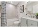 Stylish bathroom with tub and shower, elegant vanity, and contemporary fixtures at 1422 19Th St, Sarasota, FL 34234
