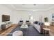 Bright living room showcasing modern furnishings, a plush rug, and ample natural light at 2364 Carpenter Ln, North Port, FL 34286