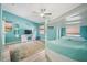 Charming bedroom features a bunk bed, a coastal decor and ample natural light at 402 71St St, Holmes Beach, FL 34217