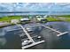 Picture of private boat dock with several boat slips at 510 16Th E Ave, Palmetto, FL 34221