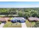 Birds eye view of a single Gathering home with fenced yard in a serene neighborhood at 5330 Alseir Rd, North Port, FL 34288