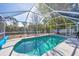 Private screened-in pool area with clean blue water, creating a perfect spot for relaxation and recreation at 5330 Alseir Rd, North Port, FL 34288