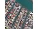 Aerial view of waterfront homes on canals, offering beautiful waterfront living at 537 Gunwale Ln, Longboat Key, FL 34228