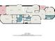Detailed floor plan of condo showcasing layout of bedrooms, bathrooms, and living spaces at 615 Riviera Dunes Way # 208, Palmetto, FL 34221