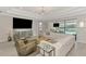 Bright and airy living room featuring a modern decor and large tv at 9487 Tequila Sunrise Dr, Sarasota, FL 34241