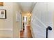 Hallway with barn door at 4108 Kingsfield Dr, Parrish, FL 34219