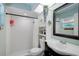 Updated bathroom with shower, modern vanity, and a skylight at 5611 22Nd E St, Bradenton, FL 34203