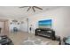 Cozy living room features a fireplace, TV, and neutral tones at 6105 114Th E Dr, Parrish, FL 34219