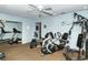 Well-equipped gym space with multiple treadmills and strength training equipment for residents to enjoy at 2332 Canalbluff Pl # 298, Sarasota, FL 34231